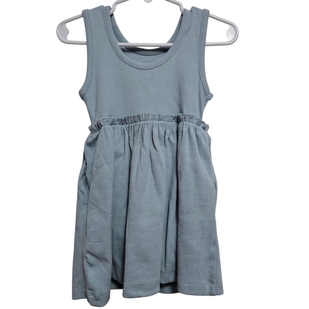 Carter's Tank Dress Light Blue Girl's 12 Months Matching Bloomers Pockets NEW